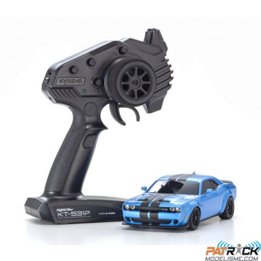 Kyosho Mini-Z AWD Dodge Challenger SRT Hellcat Redeye B5 Bleu (Drift pack)