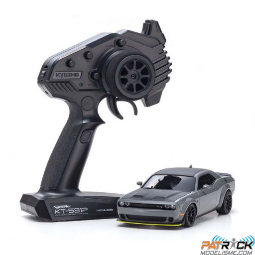 Kyosho Mini-Z AWD Dodge Challenger SRT Hellcat Redeye gris (Drift pack)