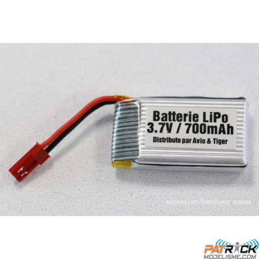 Batterie Lipo 1s 3.7V 700mAh 25C pour Gal. Visitor 6 / Dromida Omnius