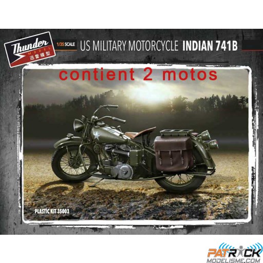 1/35e Thunder Model Moto militaire U.S. Indian 741B (2 pièces)