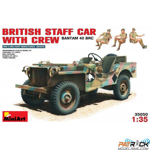 1/35e MiniArt Jeep d'etat major + equipage armée britannique WWII
