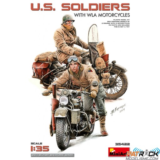 1/35e MiniArt Soldats américains avec des motos WLA