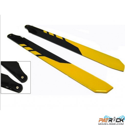 Pales fibre de verre 325mm jaune/noir - KDS 450