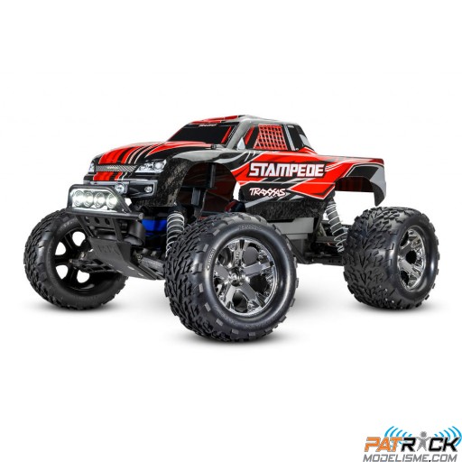 Traxxas Stampede 4x2 XL5 1/10e BRUSHED Rouge + LED AVEC ACCUS / CHARGEUR