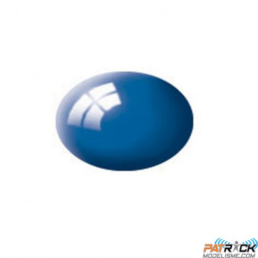 Pot de peinture Aqua Revell Bleu france brillant RAL 5005 18ml 36152