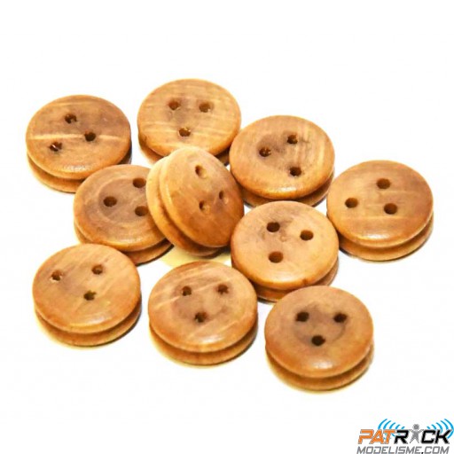 Cap de mouton en noyer, diam 3,5mm 10 pièces