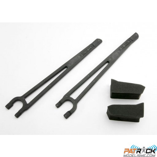 Supports de batterie plastique gauche et droit – E MAXX
