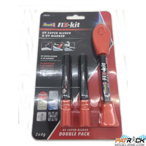 Colle maquette Revell UV FIX-kit + recharge