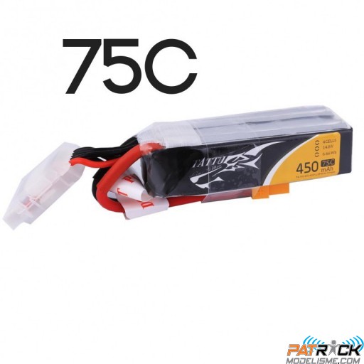 Accu LiPo Tattu 450mAh 4S 14,8V 75C XT-30 Racer 150