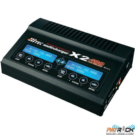 Chargeur Hitec X2 400 Watts LiPo/NiMh 12 V/DC