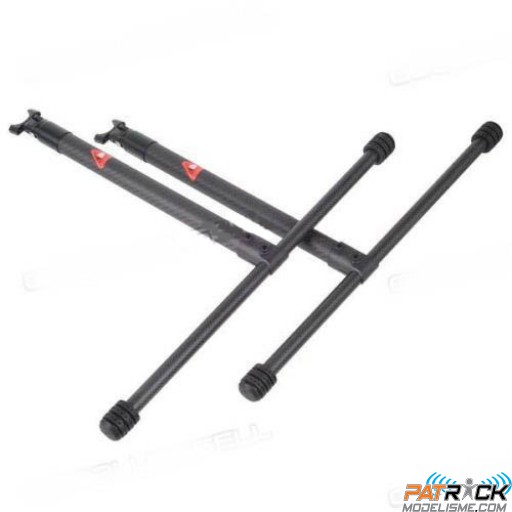 Train d’atterrissage rétractable en carbone et Alu CNC pour multicopter taille 800 à 1000