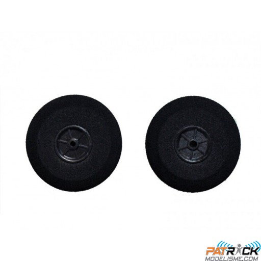 Roues avion mousse 40mm super légère, jante nylon (paire)
