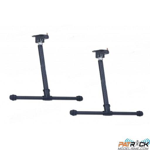 Train d’atterrissage rétractable en carbone pour multicopter taille 550 à 700