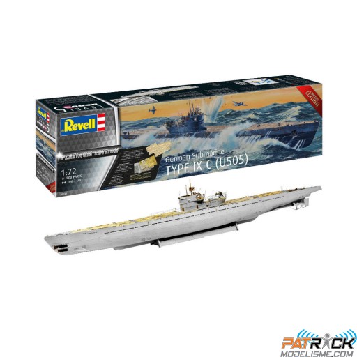 1/72e Revell Sous-marin allemand Type IX C (U505) « Édition Platine »