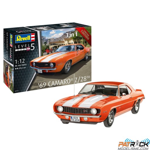 1/12e Revell 1969 Chevy Camaro Z28 EDITION LIMITÉE 3 en 1