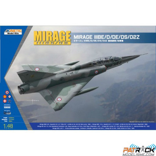 1/48e Kinetic MIRAGE IIIBE/D/DE/DS/D2Z