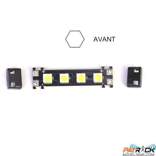 Bandeau LED, PCB, 9-17 V, blanc - drone racing