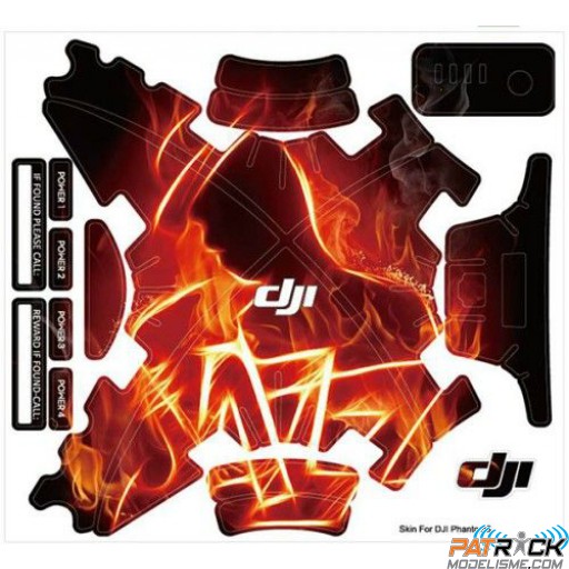 Set autocollants pré-découpé Jazz flame - Phantom 3