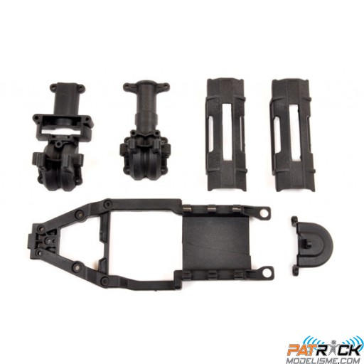 T2M Chassis sup. + couvercle batterie 1/10e