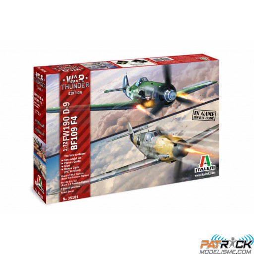 1/72e Italeri Bf109F-4 & Fw190D-9 War Thunder