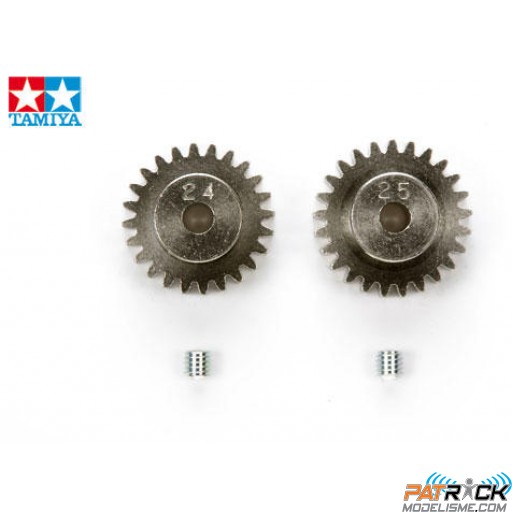 Pignons moteur 24 et 25 dents module 0,6