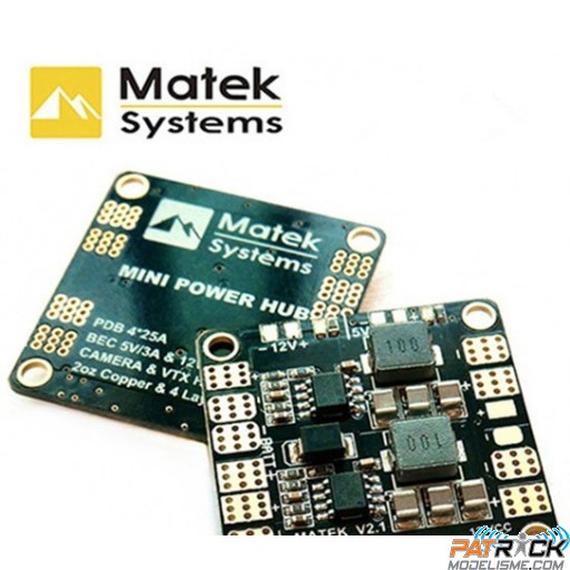 Carte de distribution Matek Mini Power Power Hub BEC 5-12V pour FPV racer