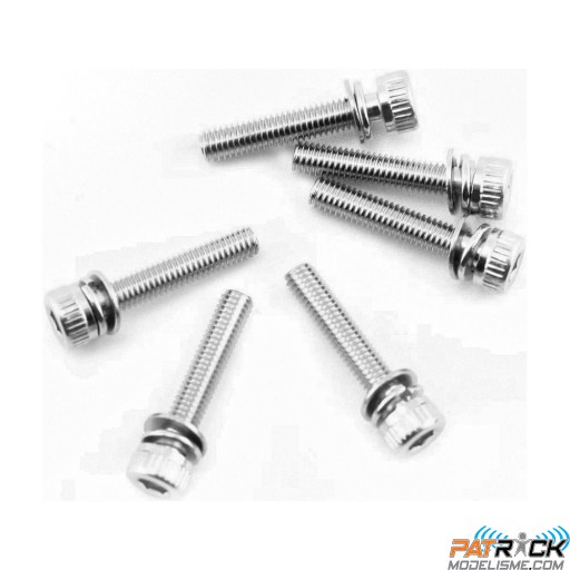 Vis BTR 3x15mm avec rondelles (6)