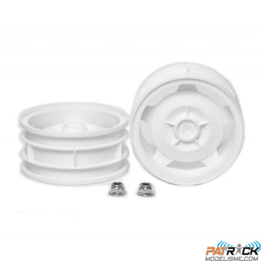 Jante blanche 4WD avant star dish – la paire – 1/10ème