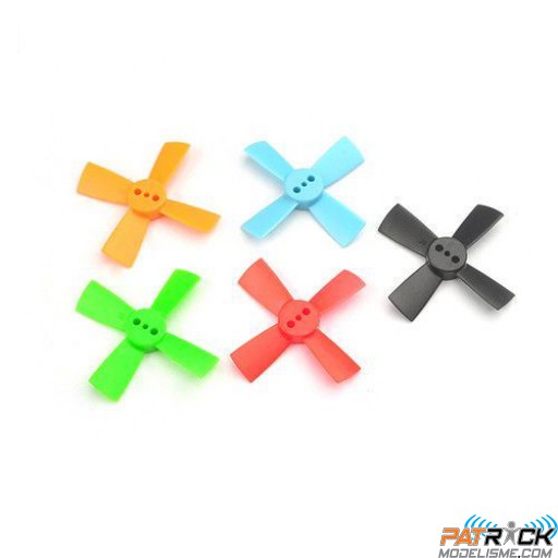 Hélices 4 pales 1535 38mm 10 paires ORANGE pour micro quad 60-90mm