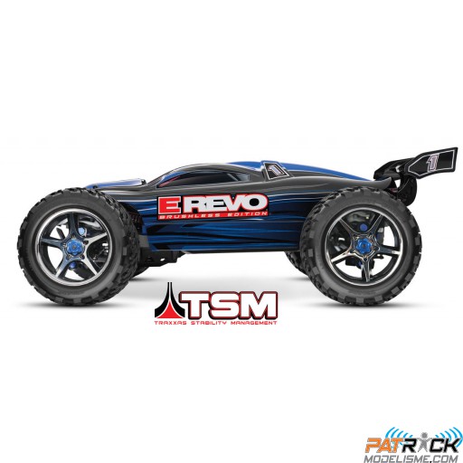 Traxxas E-Revo brushless TSM WIRELESS+TELEMETRIE sans accu/chargeur
