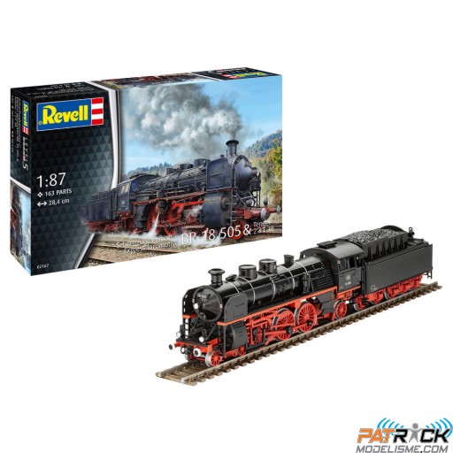 1/87e Revell Locomotive de train express BR 18 505 avec tender 2'3' T38