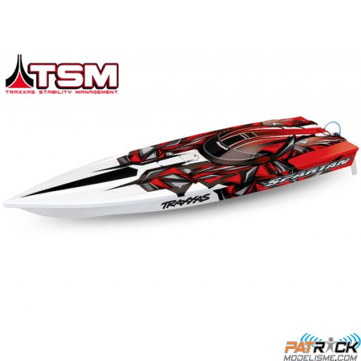 Traxxas SPARTAN Rouge TSM sans accus/chargeur