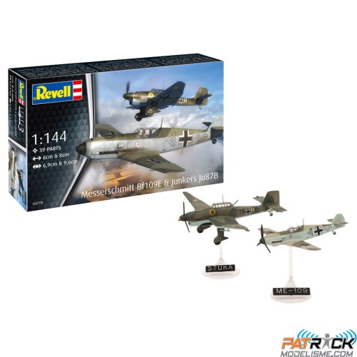 1/144e Revell Messerschmitt Bf109E + Junkers Ju87B Stuka