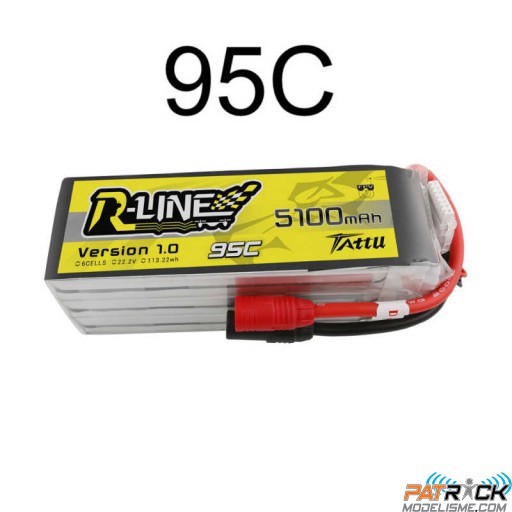 Accu LiPo Tattu R-Line 5100mAh 6S 22,2V 95C AS150