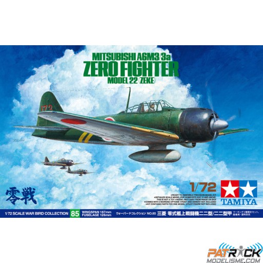 1/72e Tamiya Mitsubishi A6M3/3a model 22 (ZEKE) - Zero Fighter