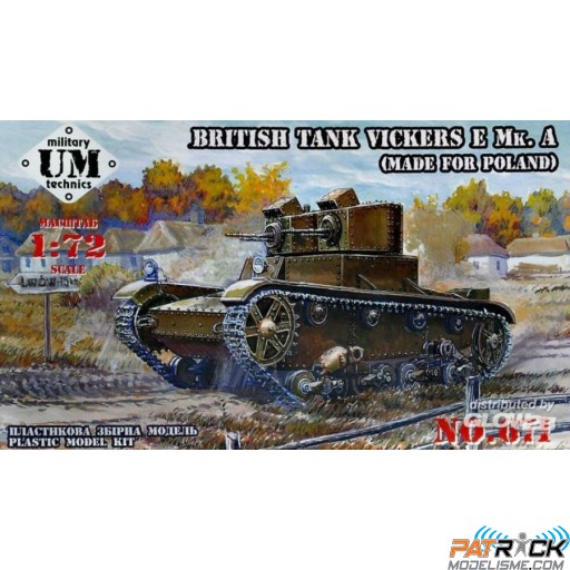 1/72e UniModels Char Vickers E Mk.A (made for Poland)