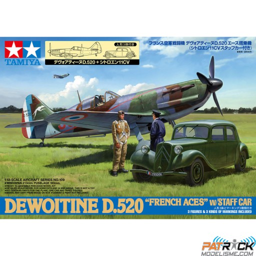 1/48e Tamiya Dewoitine D.520 "French Aces" avec Traction