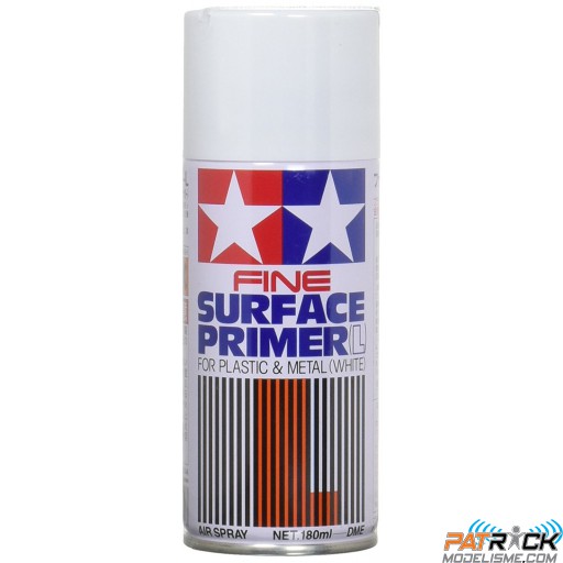 Bombe Tamiya Apprêt FIN Blanc 180ml Plastique-métal
