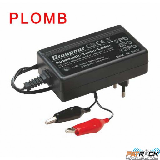 Chargeur automatique plomb 2/6/12V, 1 A, 120-240 V AC