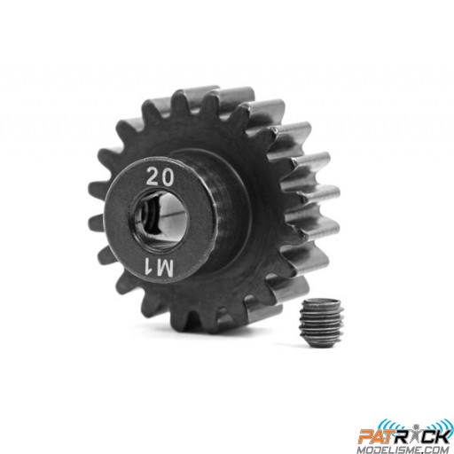 Pignon 20 dents Module 1 Axe 5mm renforcé