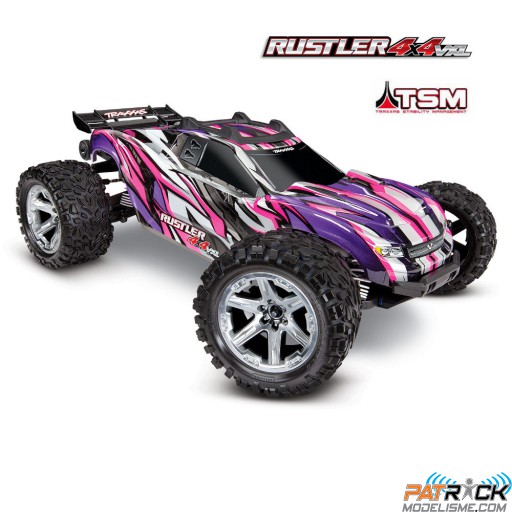 Traxxas Rustler 4x4 VXL Brushless TQI TSM 1/10e Rose
