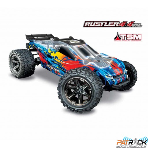 Traxxas RUSTLER 4x4 VXL Brushless TQI TSM 1/10e Rouge