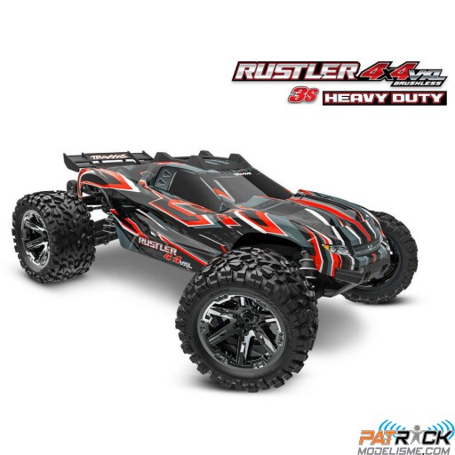 Traxxas Rustler 4x4 VXL 3S HD 1/10e Rouge SUR-COMMANDE