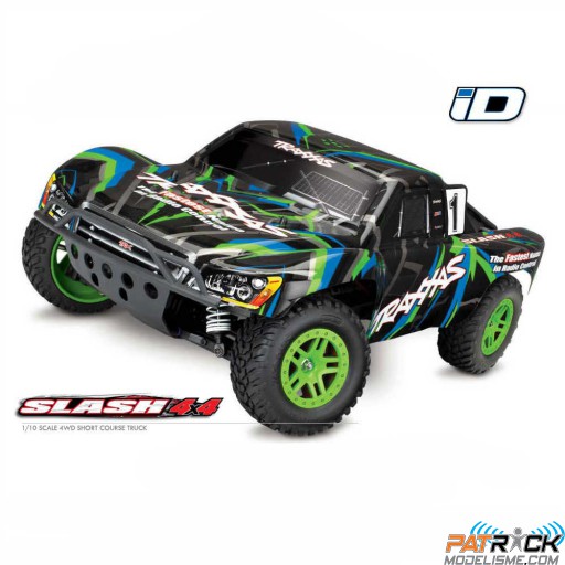 Traxxas SLASH 4x4 Brushed TQ iD VERT 1/10e - Prêt à rouler