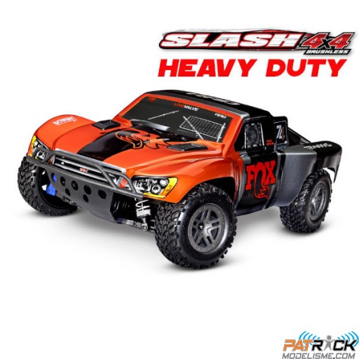Traxxas Slash 4x4 Brushless 2S + HD PARTS Fox SUR-COMMANDE