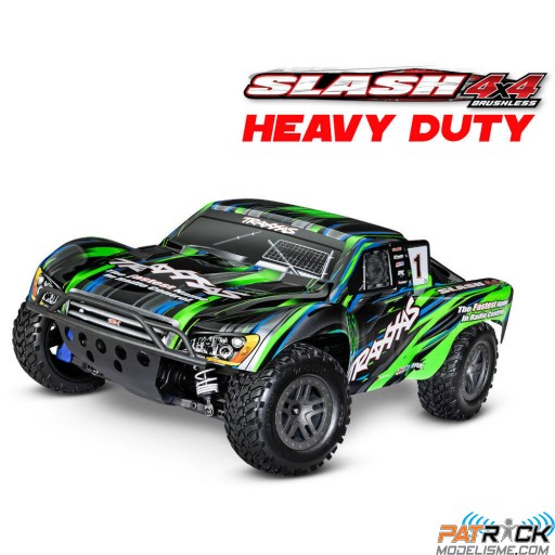 Traxxas Slash 4x4 Brushless 2S + HD PARTS Verte SUR-COMMANDE