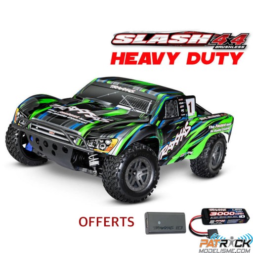 Traxxas Slash 4x4 Brushless BL-2s HD Verte Accu + Chargeur SUR-COMMANDE