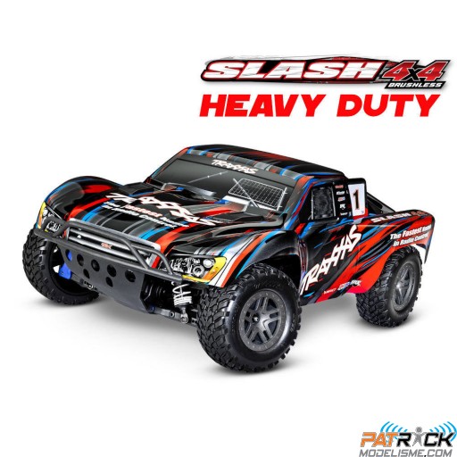 Traxxas Slash 4x4 Brushless 2S + HD PARTS Rouge
