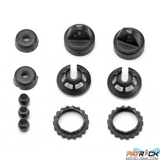 Bouchons d'amortisseurs + molettes + coupelles + billes de rotule (2pcs) – 1/16 TRAXXAS