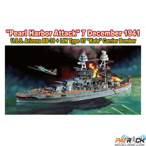 1/700e Dragon Models USS Arizona BB-39 & Bombardier Type 97 (Attaque Pearl Harbor)